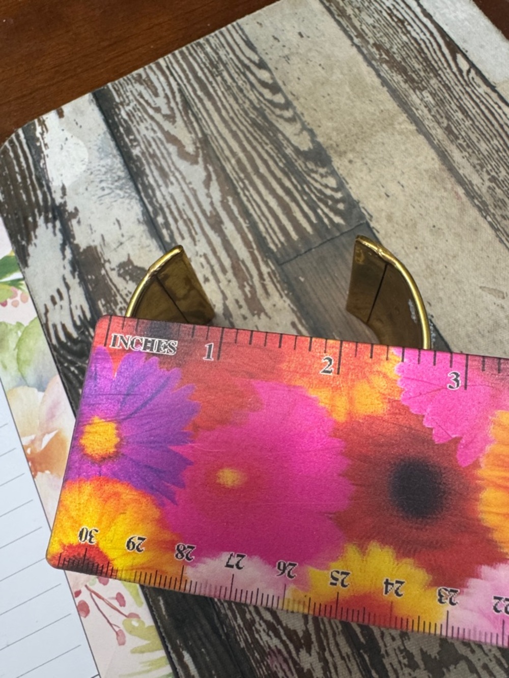 Denim*Luxury DIY* Gold 2 by 2 Cuff handcrafted Only One Left! - Picture 7 of 9